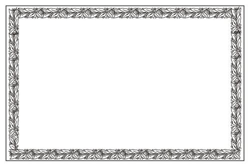 长方形边框简单花纹图片